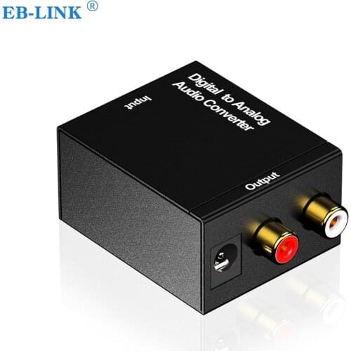 Digital to Analog Audio SPDIF Toslink Converter Decoder Optic Fiber Coaxial Stereo Adapter To RCA Amplifiers Adapter USB Cable