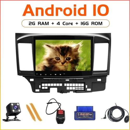 ZLTOOPAI Android 10.0 V1 Pro DSP For Mitsubishi Lancer 10 2007-2018 Car Radio Multimedia Video Player GPS Navigation RDS 2din