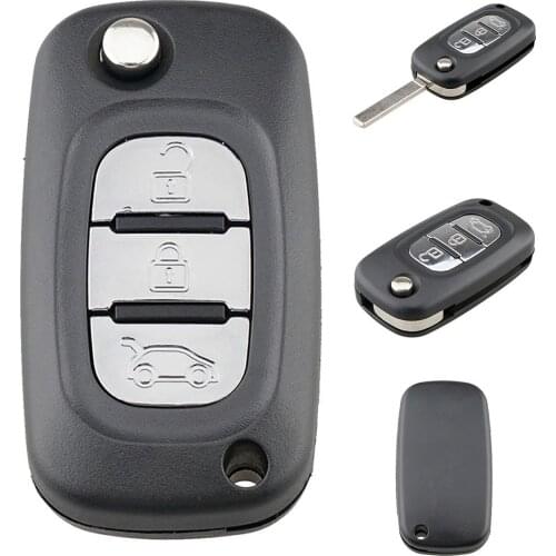 433 MHZ 3-button Car Remote Controller Folding Key for Renault PFC7961A Chip standard Replacement Chip Auto Ignition accessories