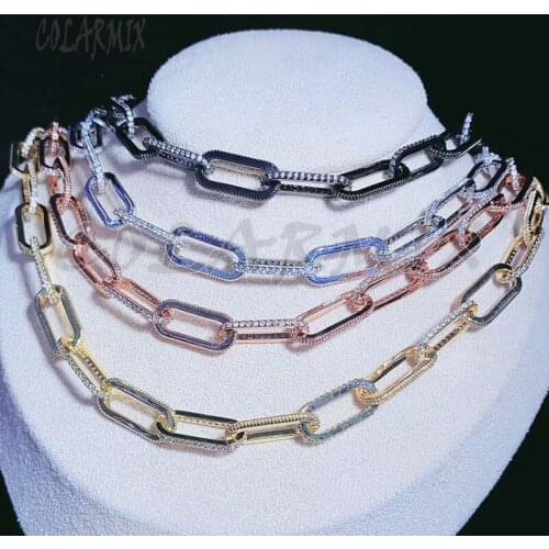 1meter Zircon big necklace all stone chain necklace High quality stone Chain necklace accessories for jewelry making 50749