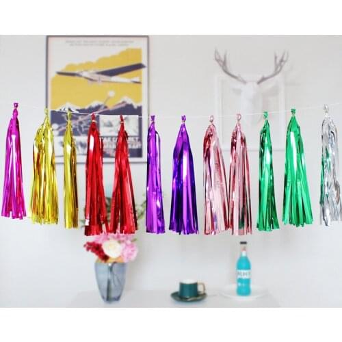5pcs sequin tassel ribbon balloon decoration garland birthday party decoration wedding banquet scene decoration supplies