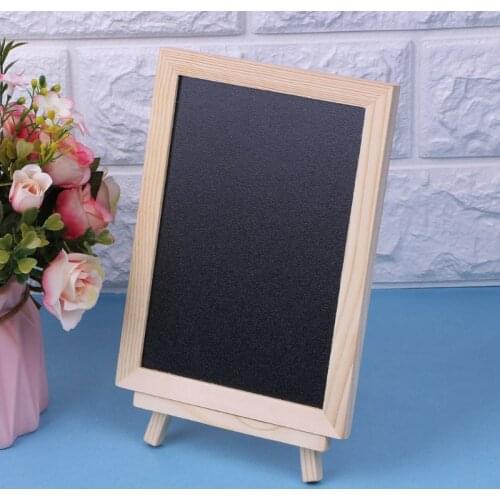 Wood Tabletop Chalkboard Double Sided Blackboard Message Board Children Kids Toy