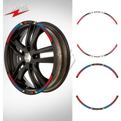 For Piaggio Vespa Sprint 50 150 150S 12 Inch Rim Decals Scooter 12" Wheel Reflective Sticker Kit