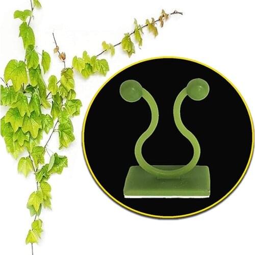 60PCS Potted Plants Fixator Plant Wall Climbing Fixation Clip Invisible Self-adhesive Plant Vine Traction Fixator Garden Hook