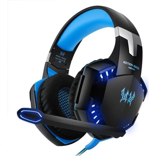 KOTION EACH G2000 3.5mm Gaming Headset Noise Reduction Headphone for PC Laptop without/with Audio Adapter Cable