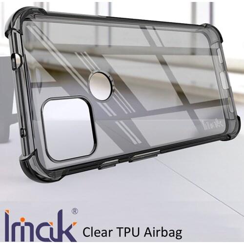 IMAK Airbag Case For Google Pixel 5a Drop resistance Soft TPU Silicone Clear Transparent Cover