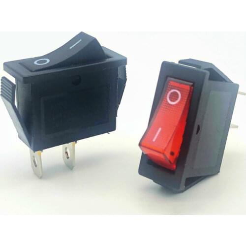 1/5pcs,KCD3 Rocker Switch,2 Position,ON-OFF,2 Pin,Electrical Equipment,16A 250VAC/20A 125VAC,Copper Feet/Silver Contacts,NO LED