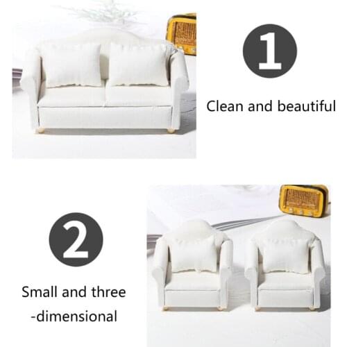 Furniture Model Cushion Living Room Decoration 1:12 Scales Miniature Dollhouse Furniture Couch Chairs Toy Kids Gift