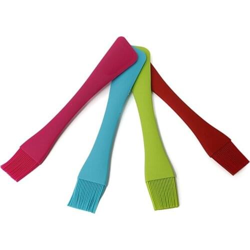 Multi Purpose Oil Brush Dual Sided Silicone Cream Spatula Basting Pastry Brush for Cooking Cake Baking Tools Cooking BBQ Brush