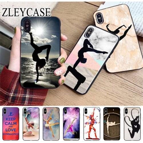 Love Gymnastics silhouette sports Soft Phone Case For iphone x xs xr xsmax 11 12pro max 5s SE 2020 6splus 7 8plus 12mini cover