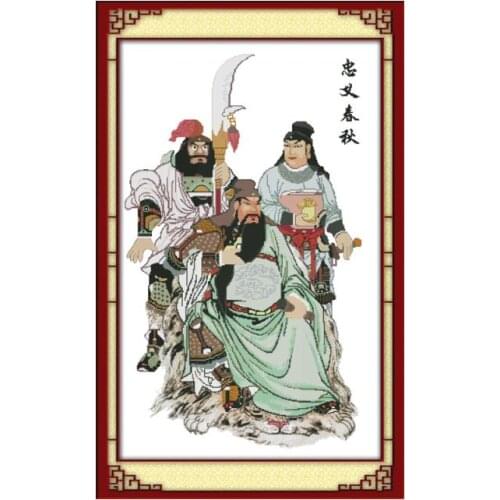 Worthy men in Spring and Autumn Period cross stitch kit 14ct 11ct count print canvas stitching embroidery kits for audlt