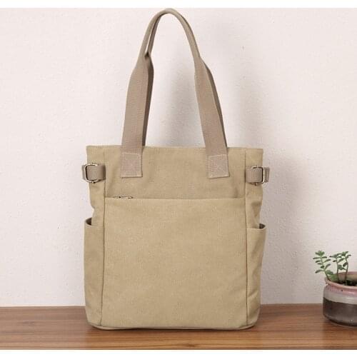 Womens new canvas bag womens single shoulder wild girls canvas bag Japanese Korea retro large-capacity Ladies canvasbag
