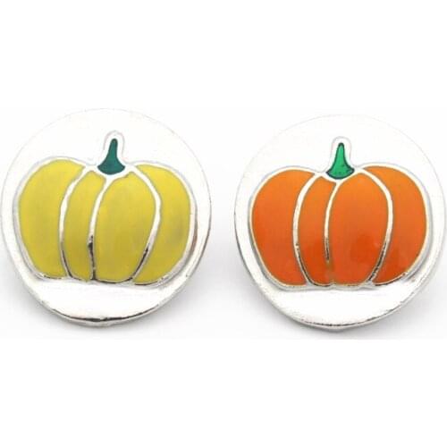 New Arrival 20/lot pumpkin Snap Buttons 18mm/20mm Snap Jewelry fit Snap Bracelet Bangle Necklaces