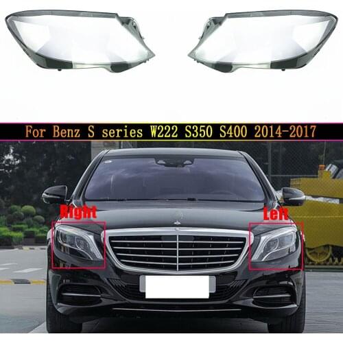 Headlight Lens For Mercedes-Benz S series W222 S350 S400 2014~2017 Headlamp Cover Replacement Car Front Head Lamp Auto Shell