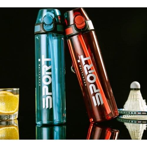 500 ML 750 ML Plastic Sports drinking water bottle with straw and lock for Gym Cycling Outdoor Camping Hiking BPA-free