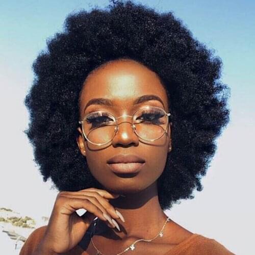 Rebecca Short Afro Kinky Curly Wig Brazilian Remy Human Hair Wigs For Black Women Black Brown Red Wine Color Cosplay Full Wig