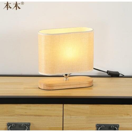 Modern Wooden Table Lamp Light for Bedside Bedroom AC 110V/220V Desk Lamp For Living Room