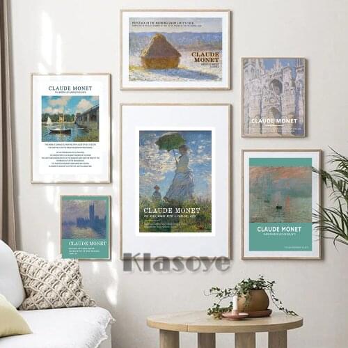 Claude Monet Modern Landscape Art Nouveau Retro Poster Canvas Painting Vintage Prints High Quality Wall Picture Home Room Decor