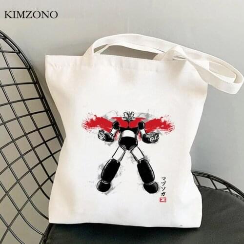 Mazinger z shopping bag tote grocery shopping shopper canvas bag tote jute bolsa compra cabas