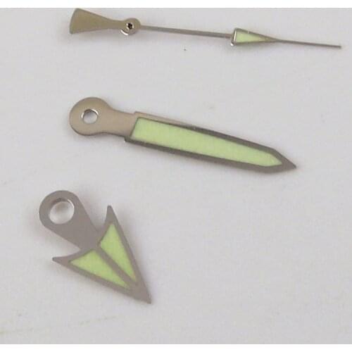 Green Luminous Watch Hands Parts Fit For NH36A NH35A 7S26 4r25 6309 7002 7009 Automatic Movement Stainless Steel C3 Lmune
