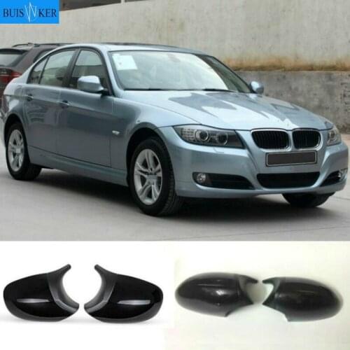 2xMirror Cover E90 Car Side Door Rearview Side Mirror Cover Cap For BMW E90 E91 2008-2011 E92 E93 2010-2013