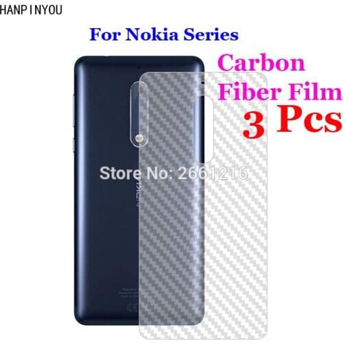 3 Pcs/Lot For Nokia 3 5 6 5.1 6.1 7.1 8.1 7 Plus 8 Sirocco X5 X6 X7 3D Non-slip Clear Carbon Fiber Back Film Protective Sticker