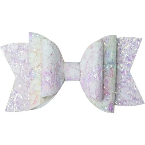 30Pcs Fashion 5 inch Large Mint Cheer Hair Bow chunky Ribbon Bows Hairpins With Alligator Clips Hair Accessories Chunky Glitter