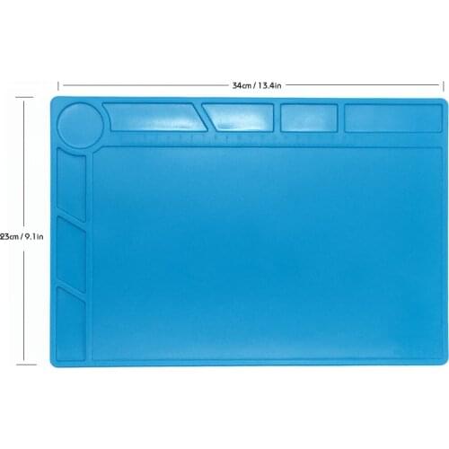 34x23cm with 20 cm Scale Ruler Heat Insulation Silicone Pad Desk Mat Maintenance Platform BGA Soldering Repair Station