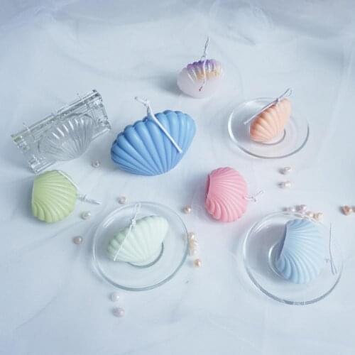 3d Shell Candle Mould Handmade Candle Making Seashell Aromatherapy Plaster Molds Scented Candle Mold Plastic Scallop Soap Mold