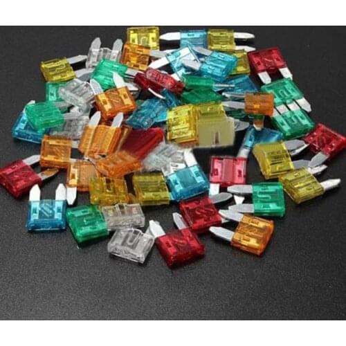 Assorted Car Fuses 60Pcs 5/10/15/20/25/30A Assorted Auto Car Truck Standard Mini Blade Fuses Kit
