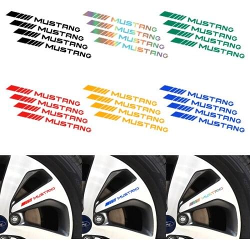 4pcs/lot Car Accessories for Ford Mustang car wheel center hub car Tyre Emblem Decal Badge sticker