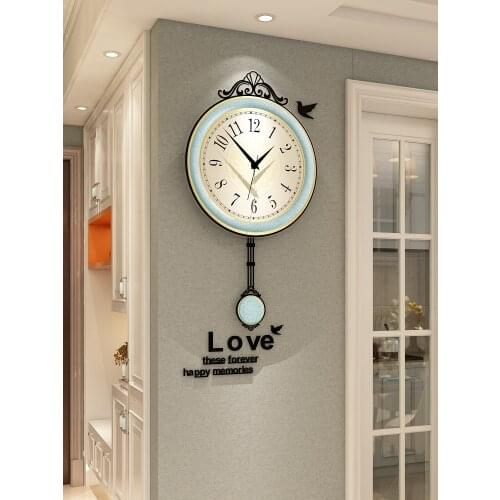 Silent Wall Clock Modern Design Pendulum Luxury Wall Clock Swing Rustic Children Kitchen Large Metal Wandklok Wall Watch Digital