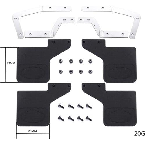 Mud Flaps Rubber Fender Mudguard w/Metal Bracket Set for MN Land Rover Defender D90 RC Car DIY Upgrade Part
