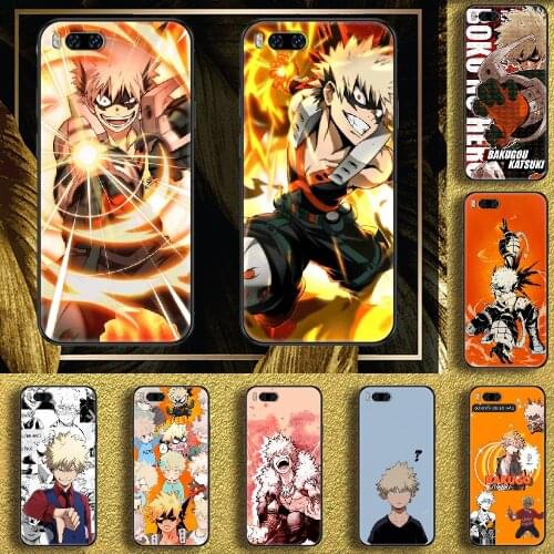 Katsuki Bakugou Anime Phone case For Xiaomi Mi Max Note 3 A2 A3 8 9 9T 10 Lite Pro Ultra black soft hoesjes fashion prime pretty
