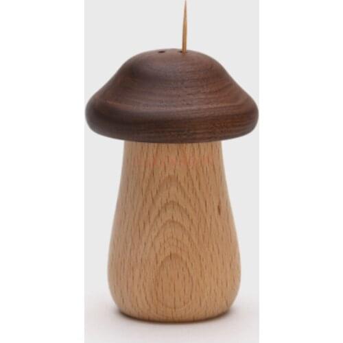 Wooden Toothpick Personalized Mushroom Simple Toothpick Household Toothpick Jar Home Boutique Sale