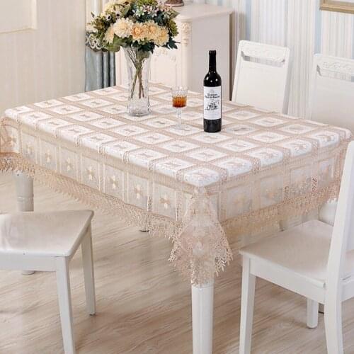 European Lace Embroidery Table Cloth, Table Flag, Table Cloth Suit, Christmas Table Cloth, Jacquard Series Waterproof Oil-Proof