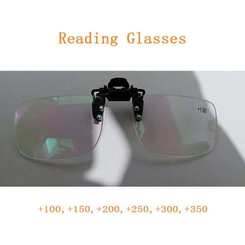 Clip On Reading Glasses Magnifier Women Men Rimless Presbyopia Spectacles Clips Lens Old man Gift +1.0,+1.5,+2.0,+2.5,+3.0,+3.5