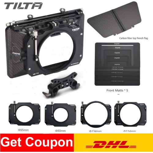 Tilta MB-T12 4*5.65 Lightweight Carbon Fiber Matte box (Clamp on) For 15mm Rod Camera Rig For 5D RED ARRI SONY DSLR BMPCC Cage