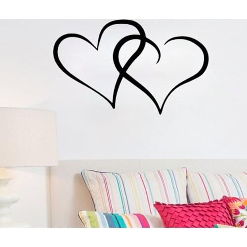 Fashionable Heart Wall Sticker Home Decor Living Room Bedroom Wall Decals Vinyl Art Murals Wallpaper Poster Decoration