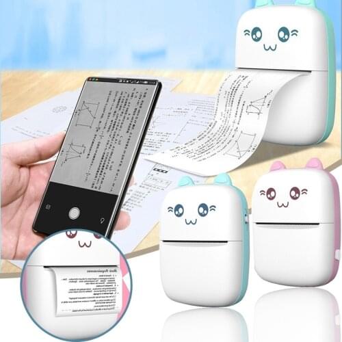 Cartoon Mini Portable Thermal Printer Photo Pocket Printer Printing Wireless Bluetooth For Android Ios Printers Impresoras