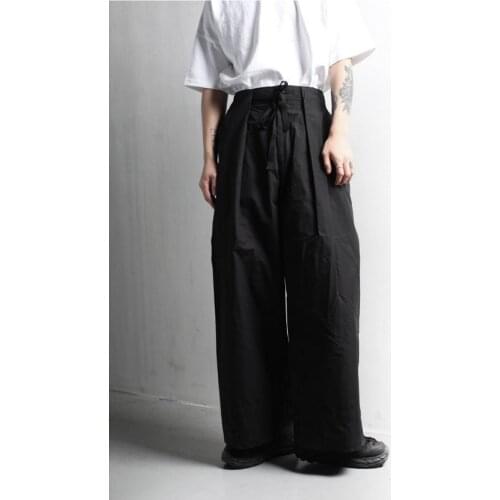 Mr. homemade autumn new mens and womens same bucket pants Japanese loose high waist retro casual pants