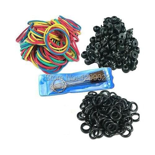Tattoo Supplies Rubber O-Rings Grommet Nipple A-bar Bands Cleaning Brush machine free shipping