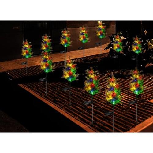 Solar Garden Lights Pine Stake Lights Christmas Party Display Lamp for Patio, Courtyard, Lawn Decoration