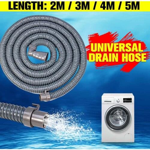 2/3/4/5M Universal PVC Washing Machine Drain Hose Sink Dishwasher Drain Hose Length Extension Pipes Flexible Plumbing Hoses