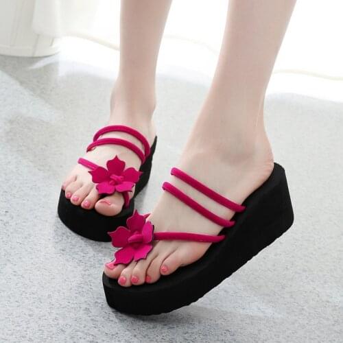 Flip Flops Women Slippers Summer Beach Wedge Heel Slipper Flip Flop Platform Casual Ladies Slippers for Women Sliders Shoes