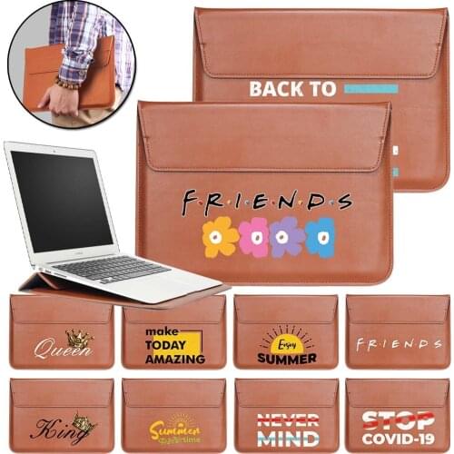 PU Leather Laptop Bag Sleeve Case for 11 14 13 15 Inch Macbook Air Pro 13.3 ASUS Lenovo Dell Huawei Briefcase for Men Women