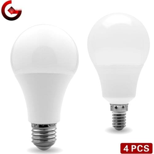 4pcs/lot LED Bulb E27 E14 20W 18W 15W 12W 9W 6W 3W Lampada LED Light AC 220V Bombilla Spotlight Lighting Cold/Warm White Lamp