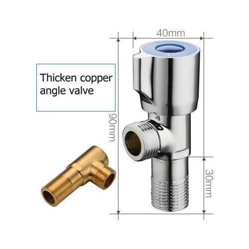 2 color choice thickened copper angle valve kitchen and bathroom accessories angle valve toilet sink basin water heater valve