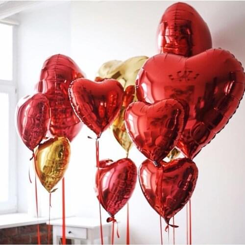 18 inch love five-star shape balloon party floating air ball wedding proposal birthday party decoration balloon wholesale
