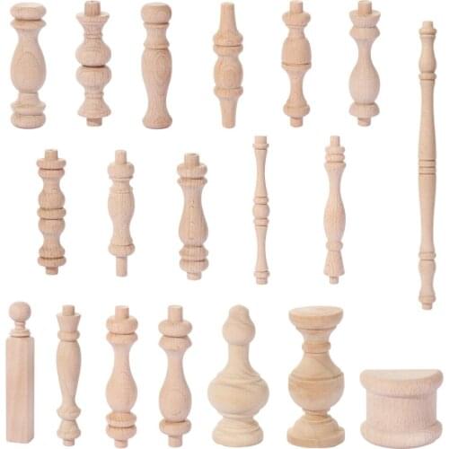 1Pc European Solid Wood Carving Cabinet Foot Multi Style Furniture Legs TV Seat Feets Vintage Home Decoration Crafts Accessories